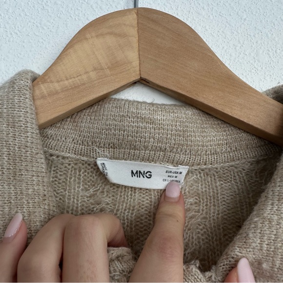 SOLD: Mango Beige Polo Sweater - Picture 5 of 6